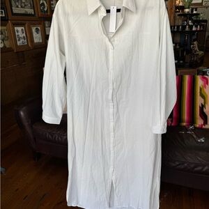 Trina Turk White Shirt Dress